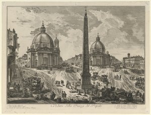 A Piazza del Popolo látképe alkotó: Giovanni Battista Piranesi
