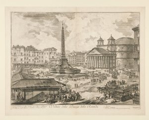 A Piazza della Rotonda látképe, a Vedute di Roma sorozatból alkotó: Giovanni Battista Piranesi