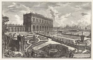 Alessandro Albani bíboros őeminenciája villájának látképe a Porta Salarián kívül, a Vedute di Roma (Róma látképei) sorozatból alkotó: Giovanni Battista Piranesi