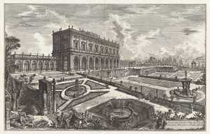 Kilátás a Villa dellre alkotó: Giovanni Battista Piranesi