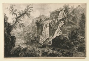 Veduta delle Cascatelle a Tivoli, a Vedute di Roma sorozatból alkotó: Giovanni Battista Piranesi
