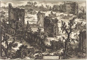 Kilátás a Terme di Tito-ra alkotó: Giovanni Battista Piranesi