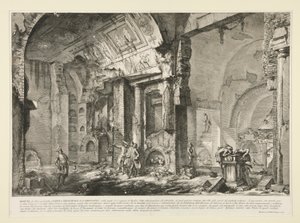 L. Arruntius sírkamrájának egy másik része a Le Antichitból? római alkotó: Giovanni-Battista Piranesi