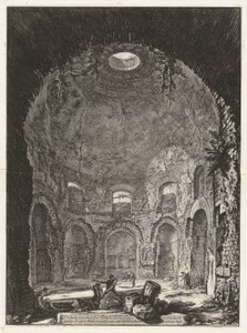 A köhögés templomának belső képe alkotó: Giovanni Battista Piranesi