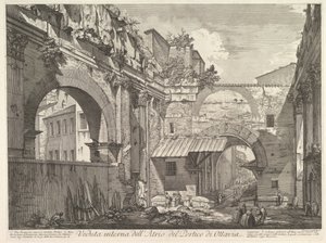 A Portico di Ottavia átriumának belső képe A Porti ... átriumának belső képe, 1760. alkotó: Giovanni Battista Piranesi
