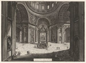 A Szent Péter-bazilika belső képe alkotó: Giovanni Battista Piranesi