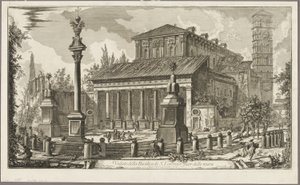 Kilátás a S. Lorenzo fuori delle Mura-bazilikára [S. Lorenzo a falakon kívül], a Róma kilátásaiból alkotó: Giovanni-Battista Piranesi