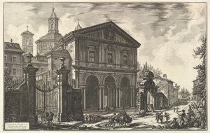 A Via Appián álló San Sebastiano fuori delle mura-bazilika [Szent Sebestyén a falakon kívül] látképe, a Vedute di Roma (Római látképek) című sorozatból alkotó: Giovanni Battista Piranesi