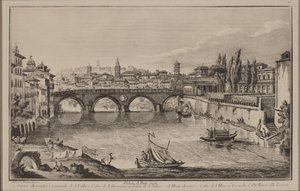 Ansicht der Sisto-Brücke, ca. 1778-92 (Radierung)
