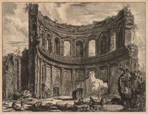 Kilátás Rómára: Apollón templomának maradványai Hadrianus villája közelében alkotó: Giovanni-Battista Piranesi