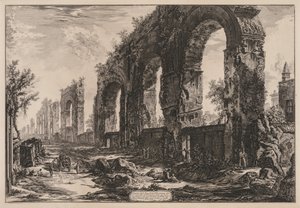 Róma látképe: Néró vízvezetéke, 1775.