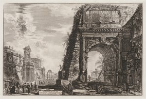 Róma kilátásai: Az ív vagy Titus alkotó: Giovanni Battista Piranesi