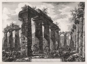 Kilátás a Pronaos maradványaira alkotó: Giovanni-Battista Piranesi