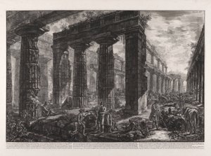 A X. táblán leírt Neptun-templom belső képe alkotó: Giovanni Battista Piranesi