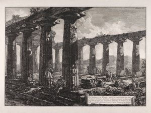 A templom belső képe, hogy a alkotó: Giovanni Battista Piranesi