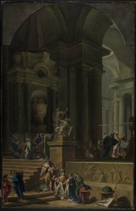 Sir Isaac Newton allegorikus emlékműve alkotó: Giovanni Battista Pittoni