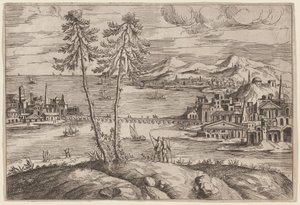 Táj két fával alkotó: Giovanni Battista Pittoni