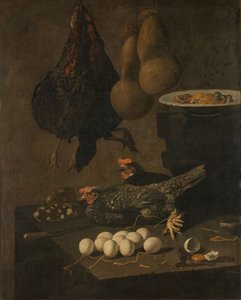 Csendélet csirkékkel és tojásokkal alkotó: Giovanni Battista Recco