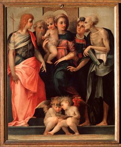 Szent beszélgetés (Ognissanti oltárkép) - tempera fán, 1518 körül