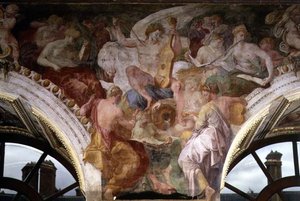 Parnasszus, részlet az I. Ferenc Galéria díszítéséből alkotó: Giovanni Battista Rosso Fiorentino
