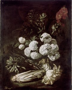 Virág- és zöldségcsendélet, 1650-es évek alkotó: Giovanni Battista Ruoppolo