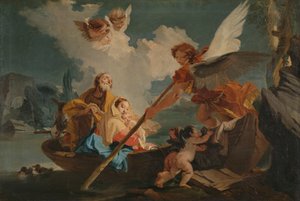 Repülés Egyiptomba alkotó: Giovanni Battista Tiepolo (follower of)