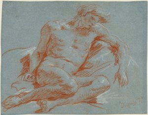 Ülő férfi akt alkotó: Giovanni Battista Tiepolo
