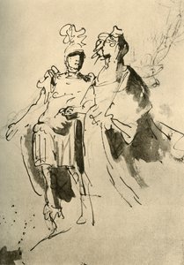 Egy katona és egy nő, 18. század eleje-közepe, 1928 alkotó: Giovanni Battista Tiepolo