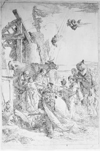 A mágusok imádása, kb. 1753 . alkotó: Giovanni Battista Tiepolo