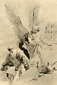 Egy angyal jelenik meg Péter apostolnak a börtönben, a 18. század közepén, 1928 alkotó: Giovanni Battista Tiepolo