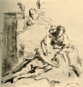 Angelica ápolja Medor sebeit, 1757, 1928 alkotó: Giovanni Battista Tiepolo