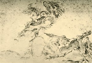 Hangszereken játszó angyalok, c1755, 1928 alkotó: Giovanni Battista Tiepolo