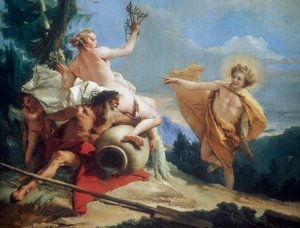 Apollo üldözi Daphne-t, 1755-1760 alkotó: Giovanni Battista Tiepolo