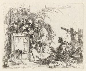Death Giving Audience, Vari capricci (Különféle Capriccios) alkotó: Giovanni-Battista Tiepolo