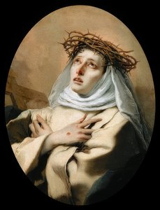 Sienai Szent Katalin. 1746 (?) alkotó: Giovanni Battista Tiepolo