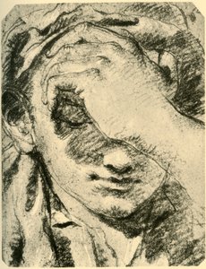 Egy fiatal nő feje, 18. század közepe, 1928 alkotó: Giovanni Battista Tiepolo