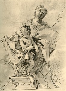 Madonna és gyermeke, 18. század közepe, 1928 alkotó: Giovanni Battista Tiepolo