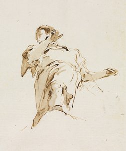 Férfialak alulról nézve, c. 1740-es évek. alkotó: Giovanni Battista Tiepolo