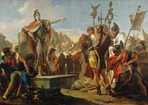 Zenobia királynő beszéde katonáihoz alkotó: Giovanni Battista Tiepolo