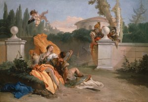 Rinaldo und Armida in ihrem Garten von Giovanni-Battista Tiepolo