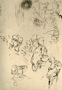 Satyr Herms és Oriental Heads, 18. század közepe, 1928 alkotó: Giovanni Battista Tiepolo