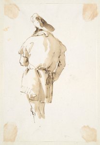 Hátulról nézve álló férfialak alkotó: Giovanni Battista Tiepolo