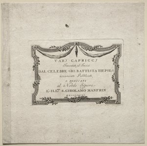 Különféle szeszélyek: Címlap alkotó: Giovanni-Battista Tiepolo