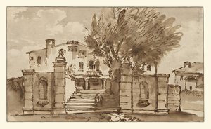 Kilátás egy villára alkotó: Giovanni Battista Tiepolo
