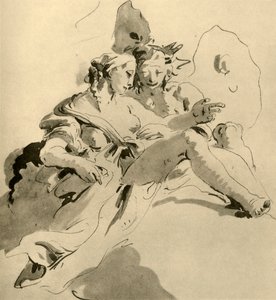 Zephyr and Flora, 18. század közepe, 1928 alkotó: Giovanni Battista Tiepolo