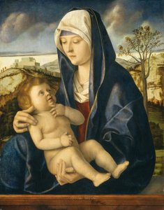Madonna és gyermek egy tájban, c. 14901500. alkotó: Giovanni Bellini
