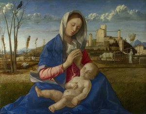 Réti Madonna. 1500 körül alkotó: Giovanni Bellini