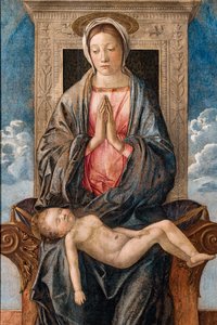Madonna alvó babával, Giovanni bellini, 1470 körül. alkotó: Giovanni Bellini