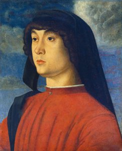 Egy fiatalember portréja vörösben alkotó: Giovanni Bellini