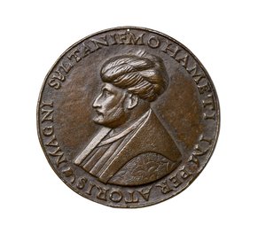 Reneszánsz érem Firenzéből, 1480 körül (réz alapú ötvözet)